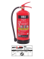 Preview: MBS-FIRE (Ogniochron) 6kg ABC Pulver Feuerlöscher EN 3 A/B/C 55A 233B= 15LE inkl. Plakette